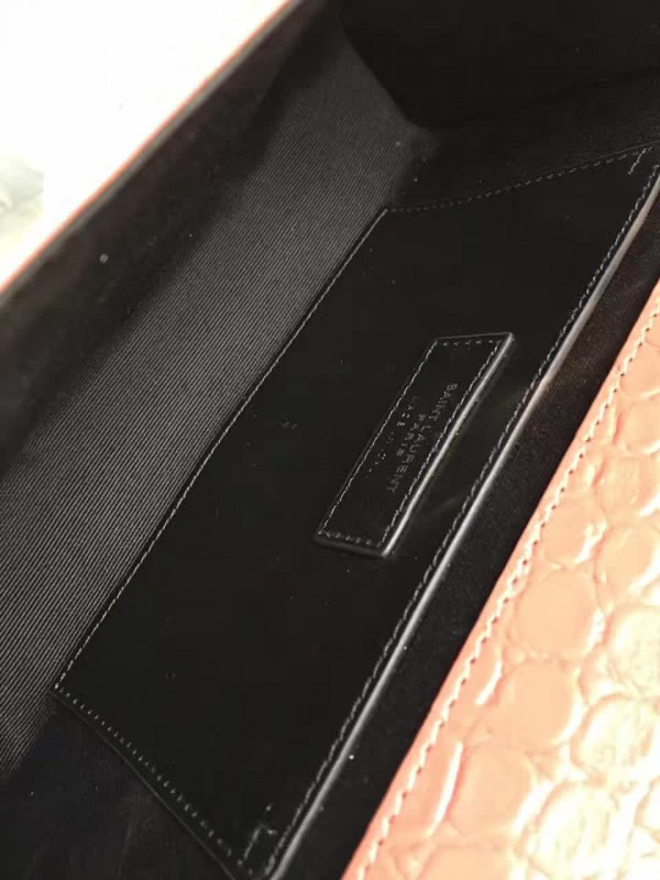 Y51 monogram kate silver tassel in embossed crocodile shiny leather 5046  24cm x 14.5cm x 5.5cm