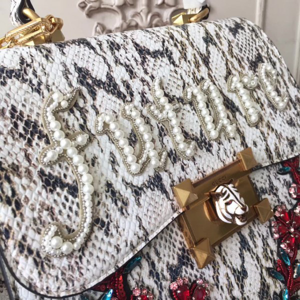 Gvc*1 gg leather padlock studded 2531 31cmx11cmx23cm