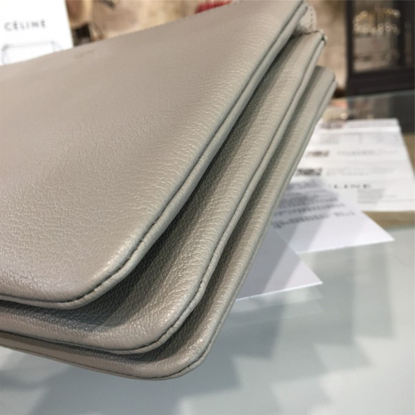 Ce1i*e leather trio - gray 22cm x 4.5cmx 15cm