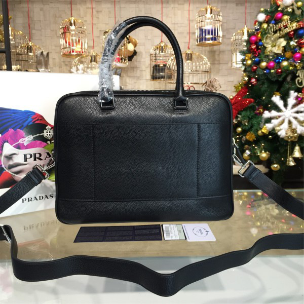 Pra*a leather briefcase 4199 38cm x 7.5cm x 28cm