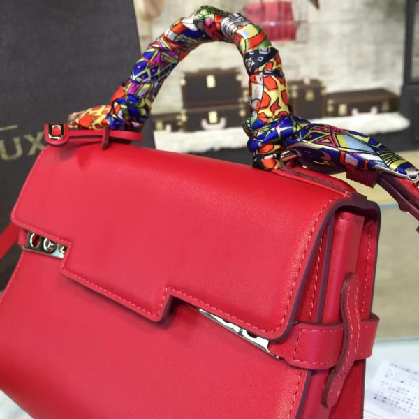 Delvaux calfskin mini tempete satchel red 1460 21cm x 8cm x 16 cm