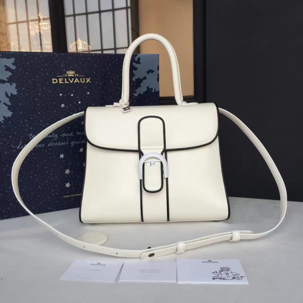 Delvaux mini brillant satchel smooth leather white 1469 20cm x 10cm x 16cm