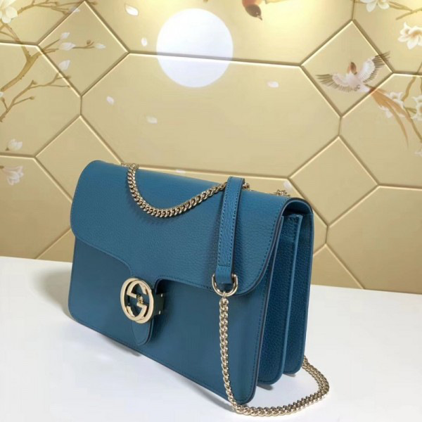Gvc*1 gg flap shoulder bag on chain sapphire blue cohotbag 510303