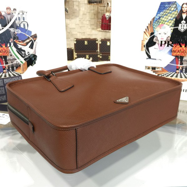 Pra*a leather briefcase 4207 37.5cm x 9cm x 28cm