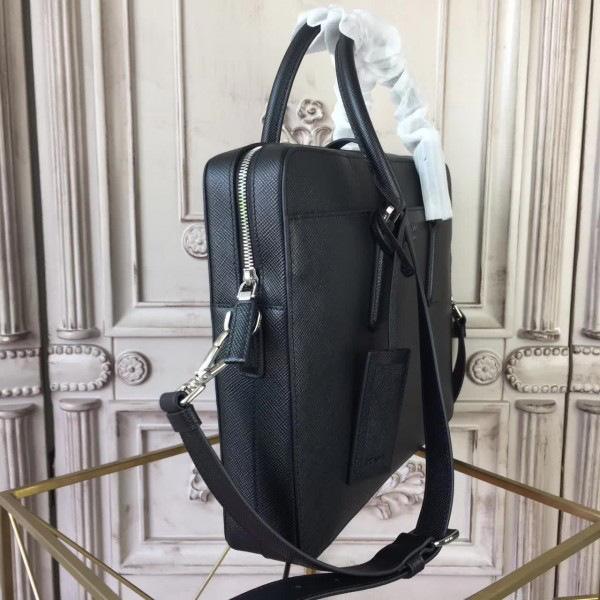 Pra*a leather briefcase 4332 36cmx6.5cmx28cm