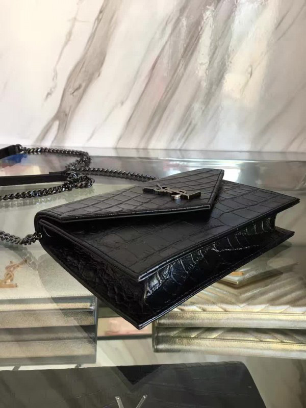 Y51 monogram kate crocodile embossed shiny leather 5029 19cm x 12.5cm x 3.5cm