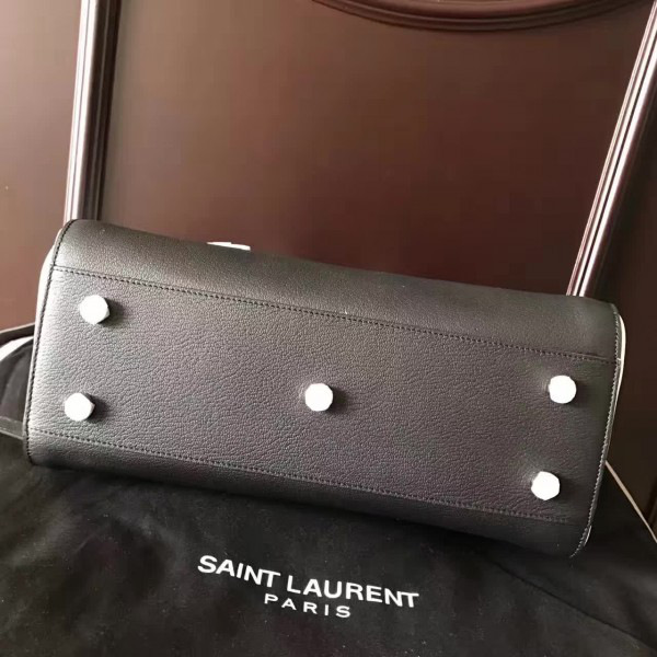 Y51 cabas rive gauche grain de poudre embossed leather 5142  30cm x 20cm x 11cm