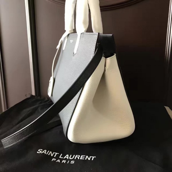 Y51 cabas rive gauche grain de poudre embossed leather 5142  30cm x 20cm x 11cm