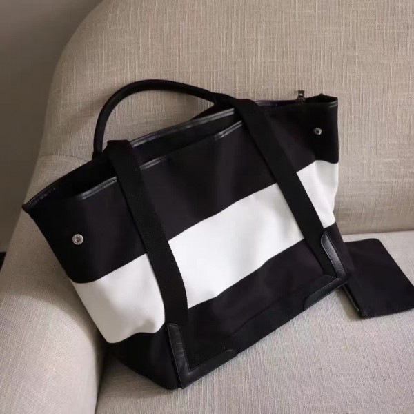 Ba1en*iaga navy cabas black 30cm x 23cm x 17cm