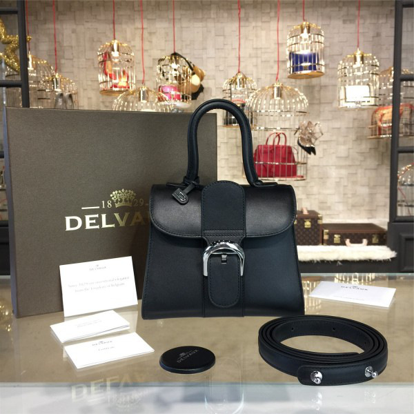 Delvaux mini brillant satchel black 1521  20cm x 11cm x 16.5cm