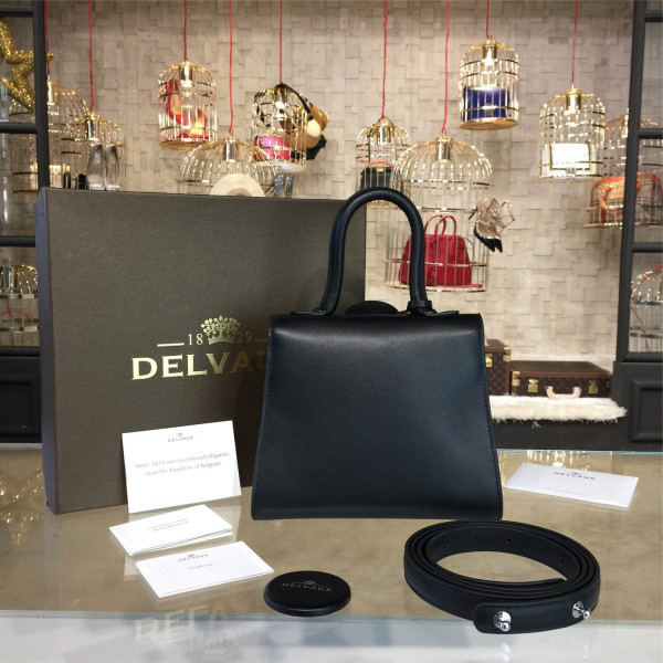 Delvaux mini brillant satchel black 1521  20cm x 11cm x 16.5cm