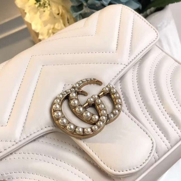 Gvc*1 marmont bag white  2635 21.5*18*5cm