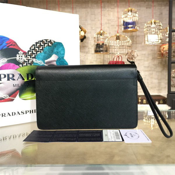 Pra*a leather clutch bag 4262 25.5cm x 5.5cm x 15.5cm