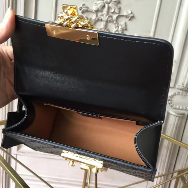 Gvc*1 gg leather padlock studded 2613 20.5cm*9.5cm*13.5cm