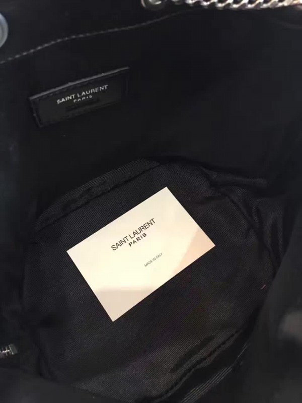 Y51 crocodile embossed leathe bucket bag black 5136  16cm x 16cm x 12cm