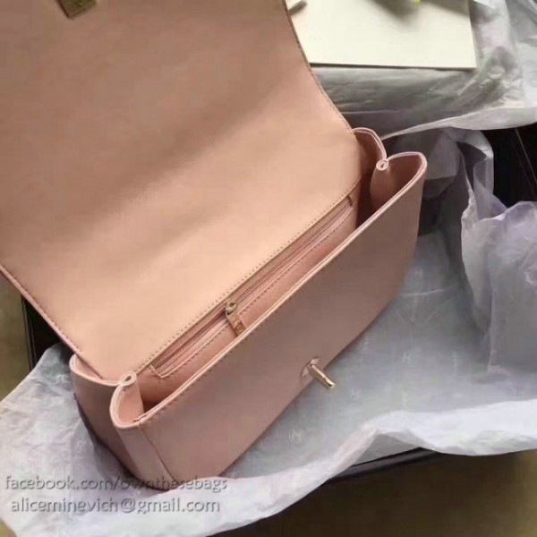 Ch**el caviar quilted lambskin flap bag with top handle pink