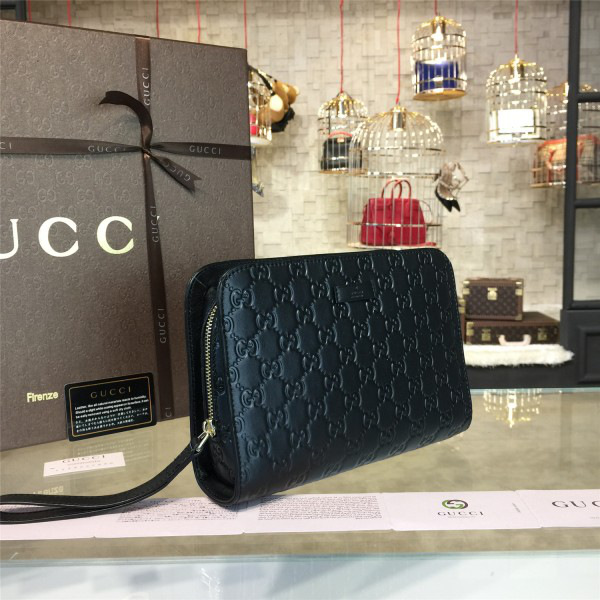 Gvc*1 gg leather clutch bag z013 24cm x 16.5cm x 17cm