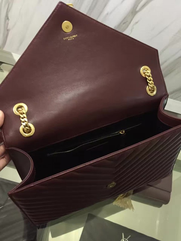 Y51 gold monogram college wine red 5082 31cm x 22cm x 7.5cm