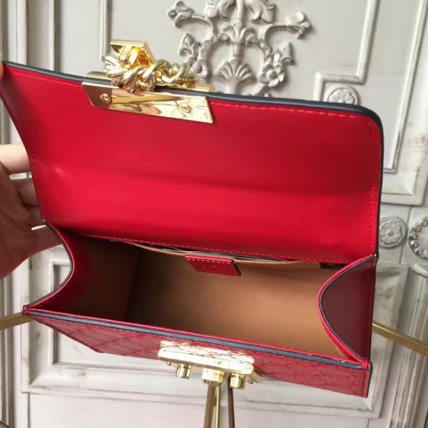 Gvc*1 gg leather padlock studded 2609 20.5cm*9.5cm*13.5cm