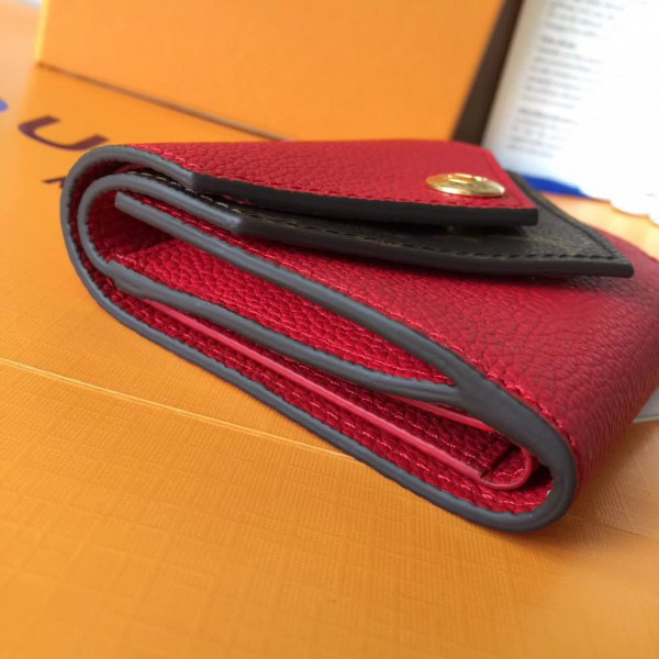 l0vis Vvtt0n double v cohotbag  compact wallet cherry red