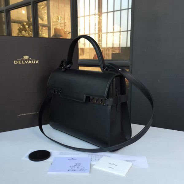 Delvaux calfskin mm tempete satchel  27cm x11cm x 21cm