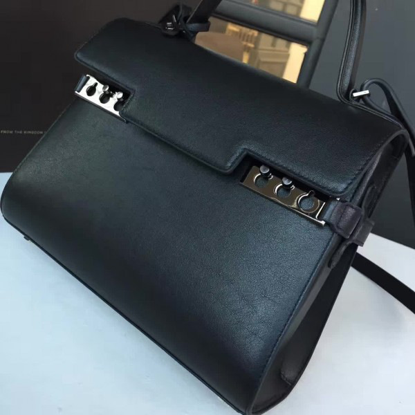 Delvaux calfskin mm tempete satchel  27cm x11cm x 21cm