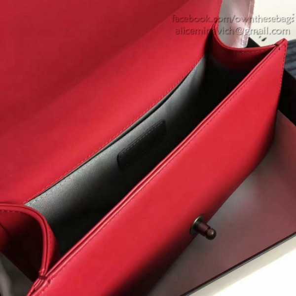 Ch**el caviar quilted calfskin large boy bag red