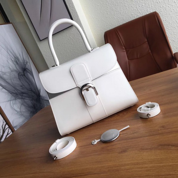 Delvaux mm brillant satchel white 1530 28cm x 14cm x 22cm