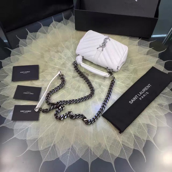 Y51 quilted monogram college white  5069 18cm x 11cm x 5cm