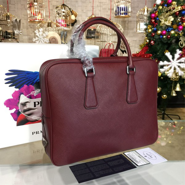 Pra*a leather briefcase 4208 36.5cm x 11.5cm x 28.5cm