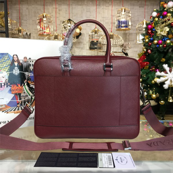 Pra*a leather briefcase 4226 36cm x 8.5cm x 28cm