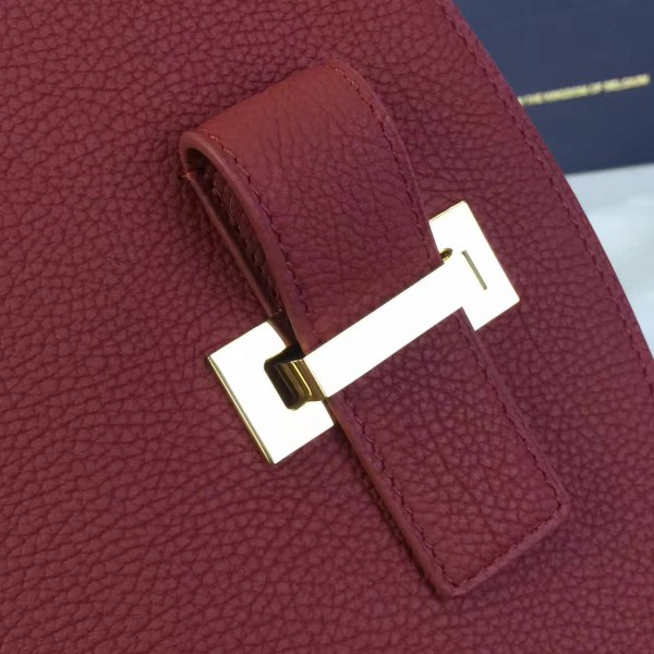 Delvaux calfskin le mutin saddle bag red 1481 29cm x 4cm x 22cm