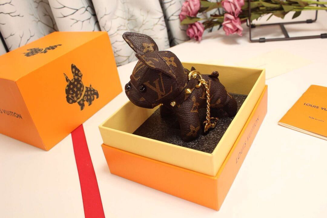 l0vis Vvtt0n french dog pendant key ring decoration