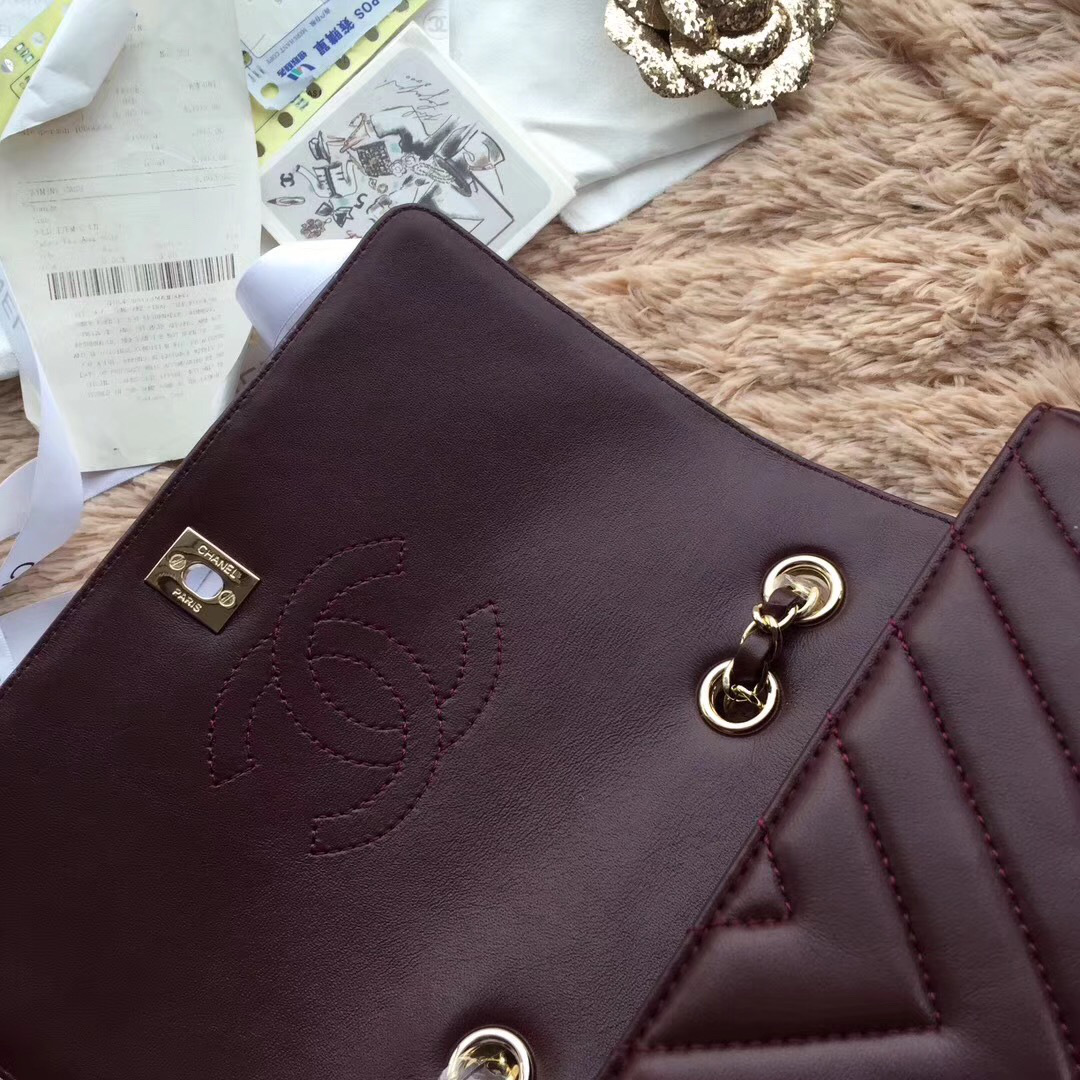 Ch**el original single bag wine red 24cm