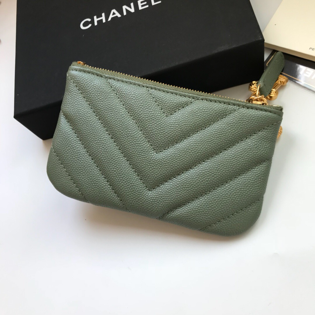 Ch**el coin purse 82365 dark green