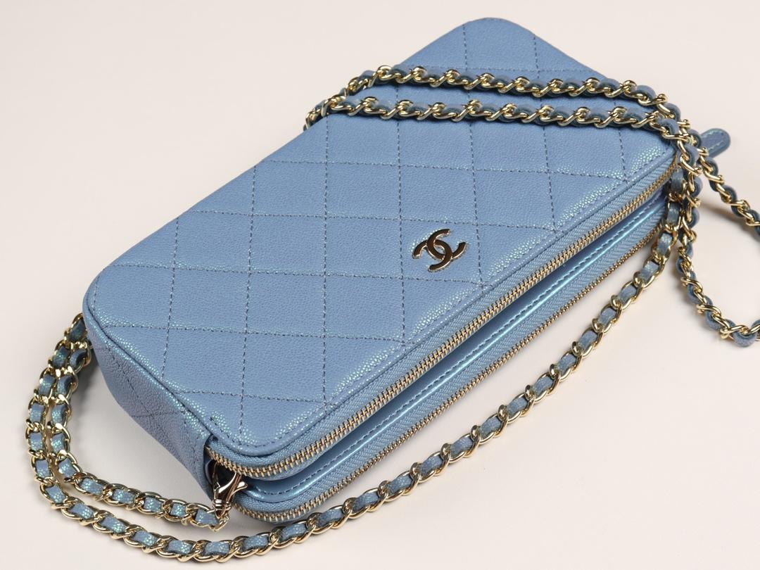 Ch**el 2019 new chain bag blue