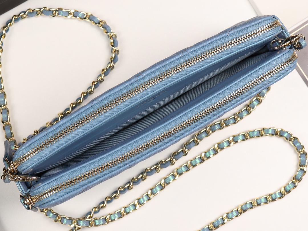 Ch**el 2019 new chain bag blue