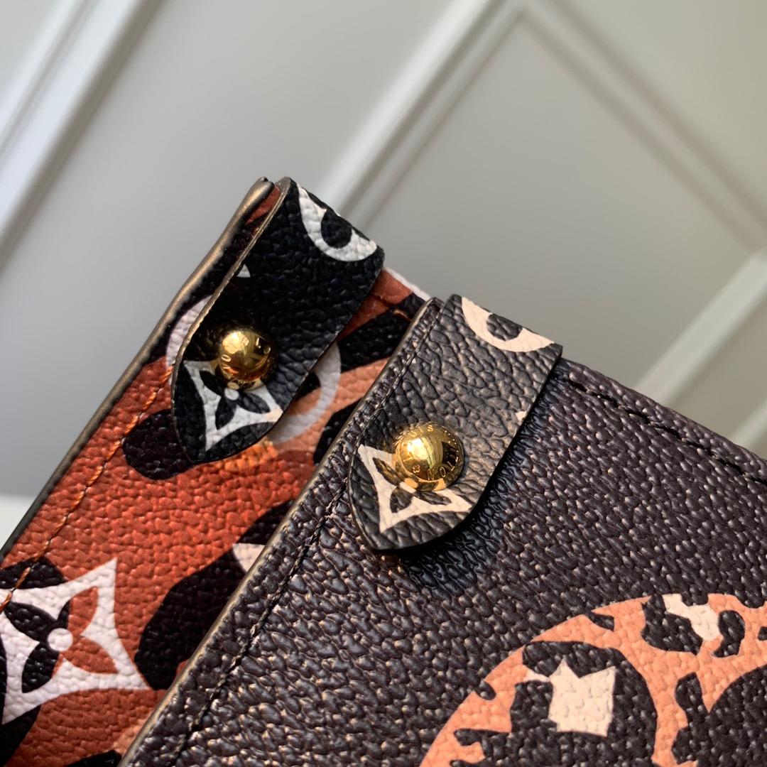 Lv monogram giant on the go tote bag black and white  41 cm