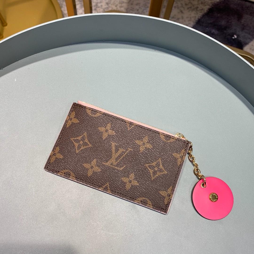 Lv zipper clip monogram canvas 04 13.0x 7.5x 0.4 cm
