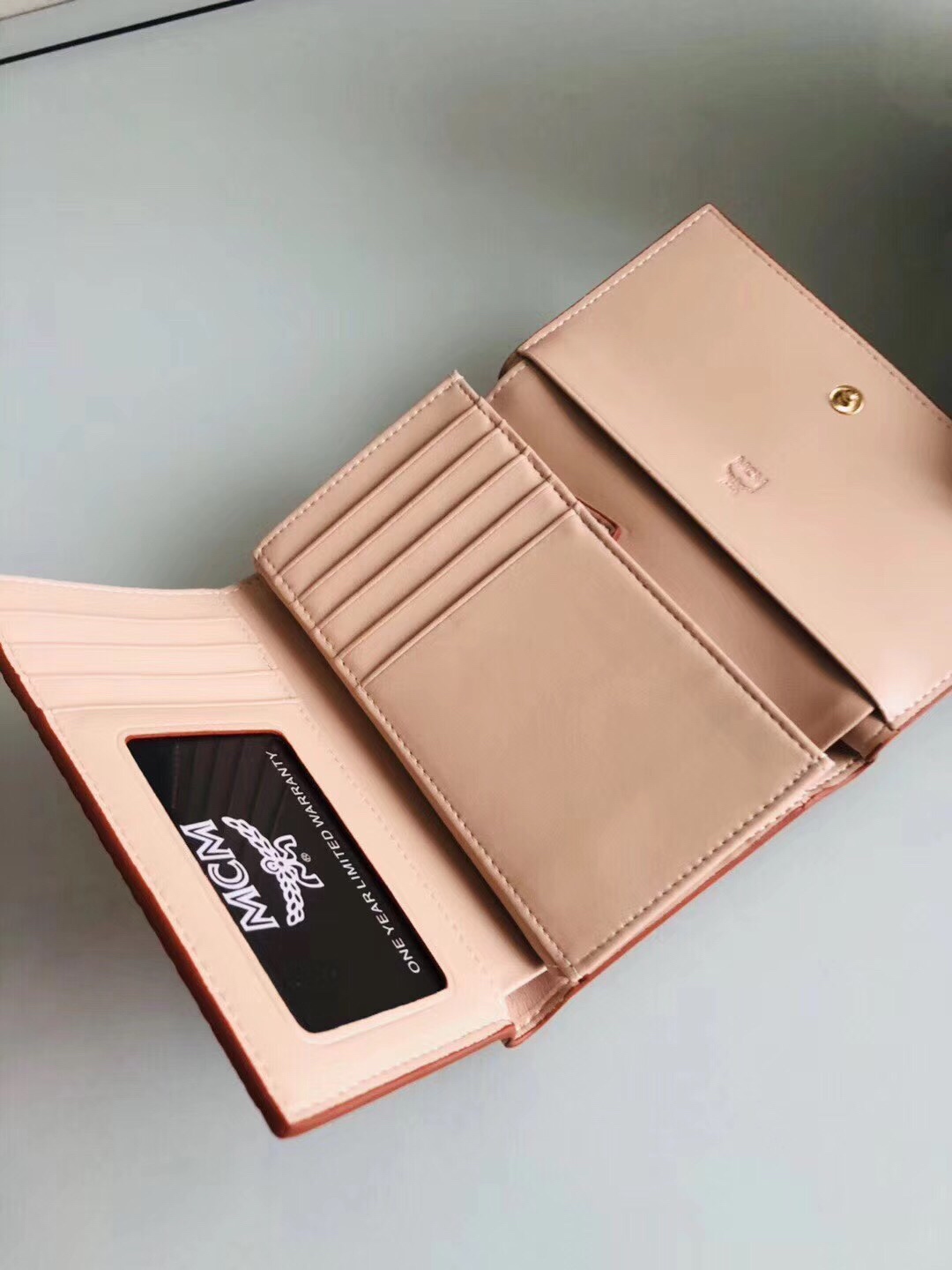 MCM wallet b8803 beige 14.5 x 9.3cm