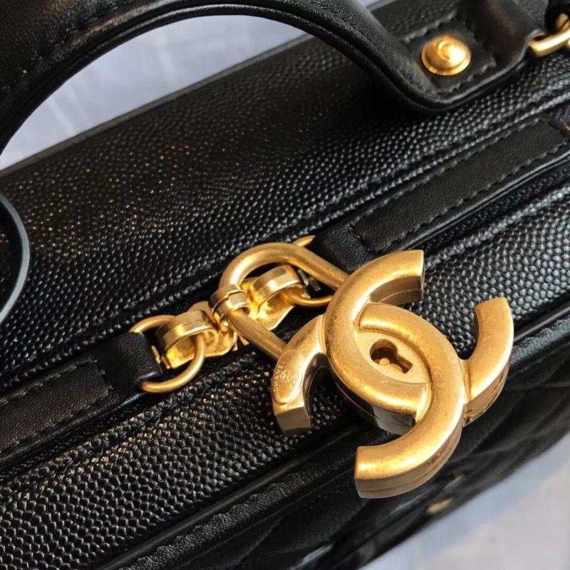 Ch**el chain camera bag-black-17cm-21cm