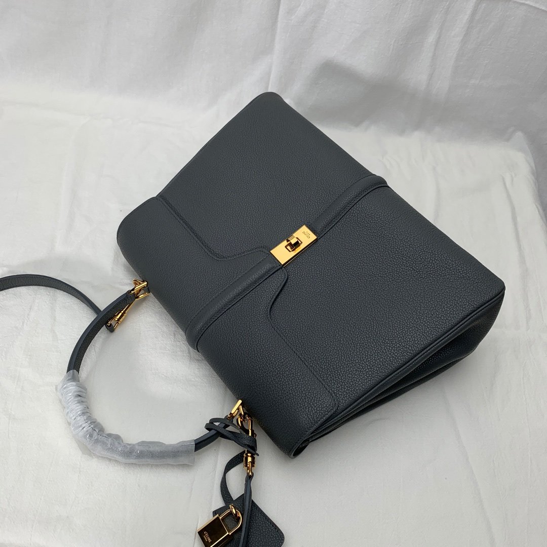 MEDIUM 16 BAG IN GRAINED CALFSKIN GRAY 32x23.5x13