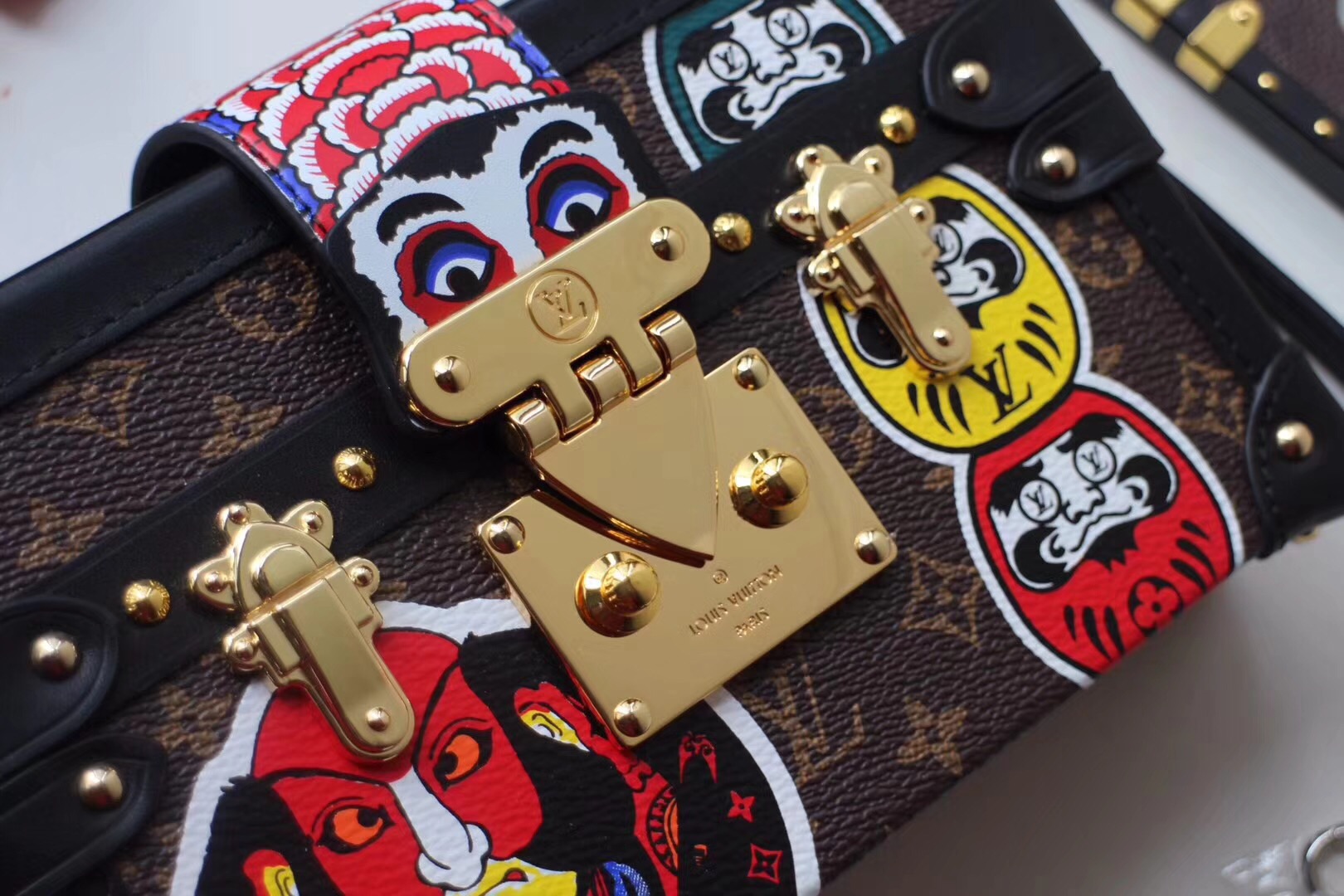 l0vis Vvtt0n petite malle box bag monogram handbag brown m43544 19 x 5 x 11.5cm