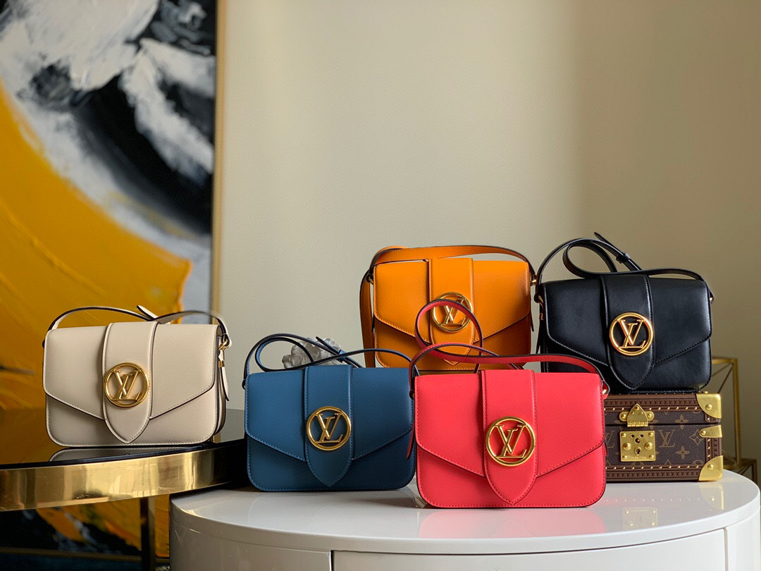 l0vis Vvtt0n lv pont 9 calfskin leather summer gold m55946 23.0 x 15.0 x 8.0 cm