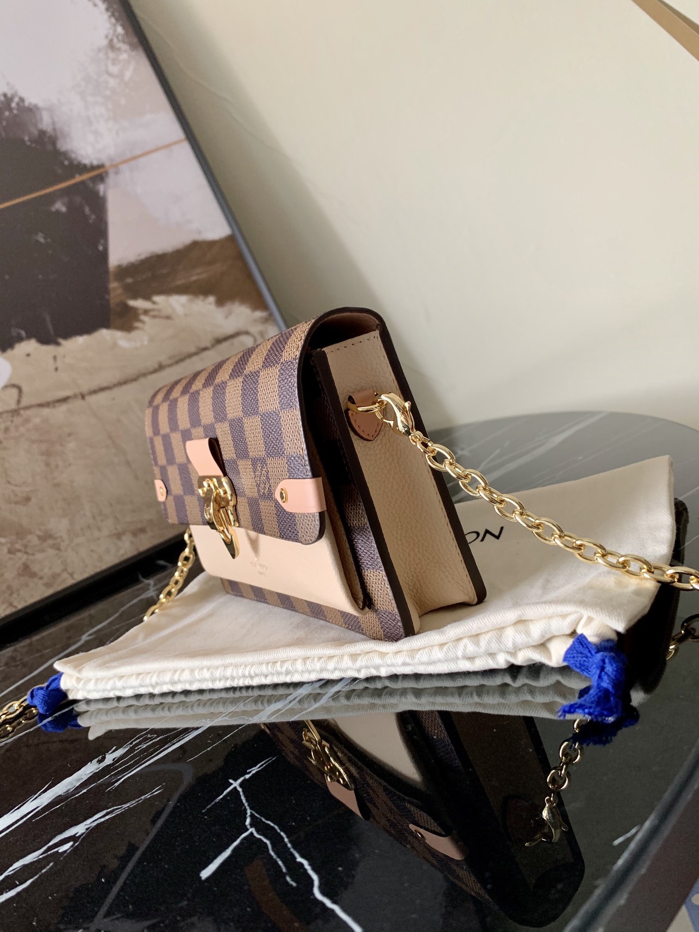 l0vis Vvtt0n vavin chain wallet cream n60237 19.0 x 12.5 x 4.0 cm