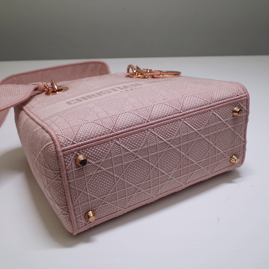 D10r medium lady d-lite bag bois de rose cannage m0565orey 24x20x11cm