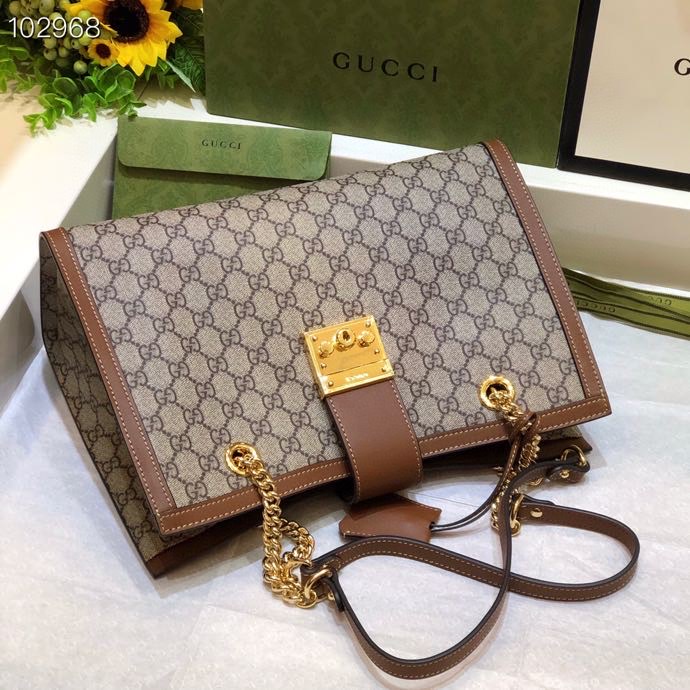 Gvc*1 padlock gg svp*me canvas shoulder bag apricot 479197 35 x 23 x 14 cm