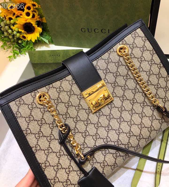 Gvc*1 padlock gg svp*me canvas shoulder bag black 479197 35 x 23 x 14 cm