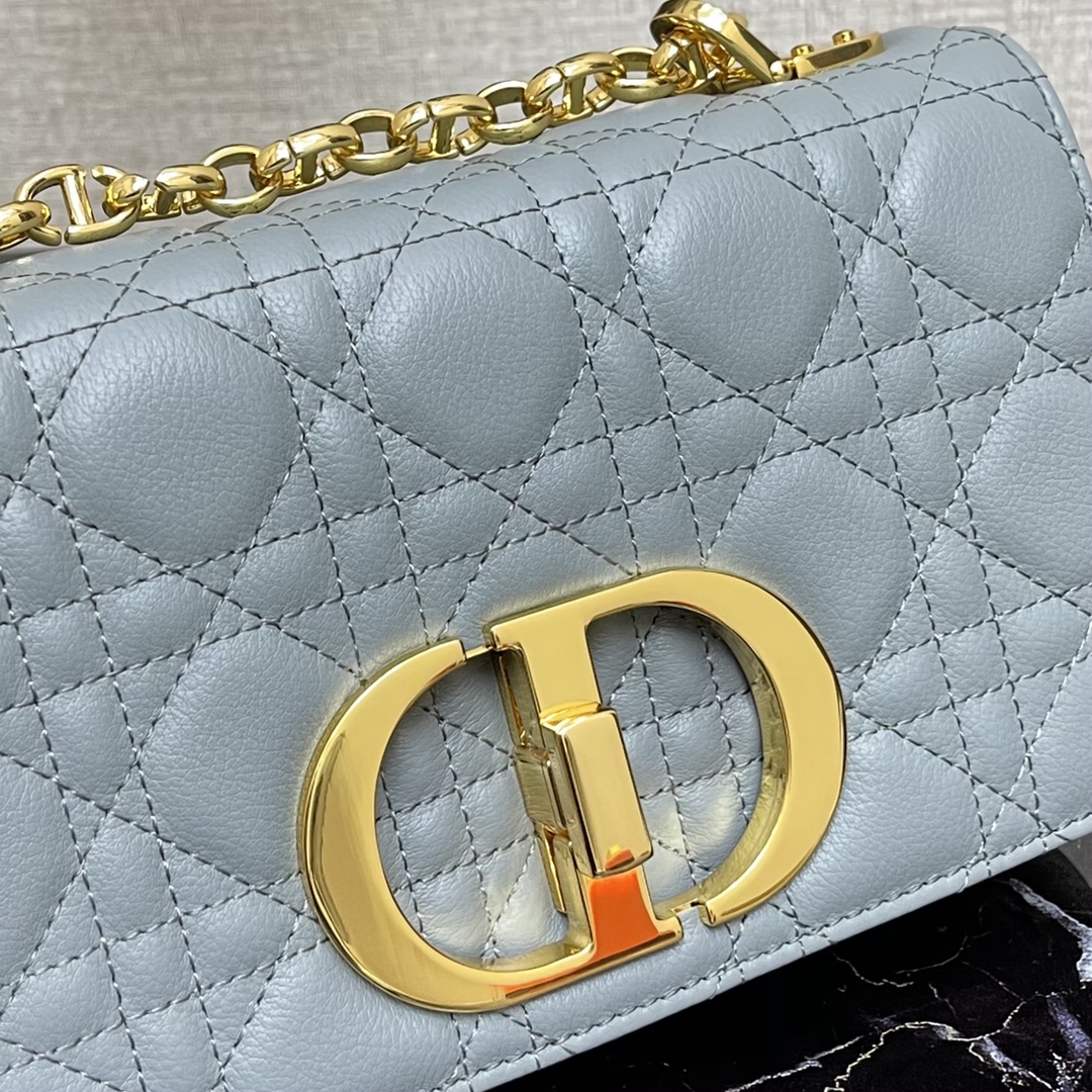 d10r small caro bag gray S*pple cannage calfskin m9241uwhc 20 × 12 × 7 cm