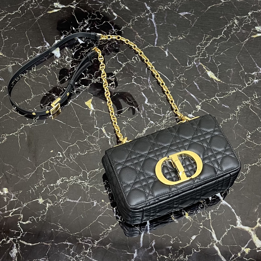 d10r small caro bag black S*pple cannage calfskin m9241uwhc 20×12×7cm